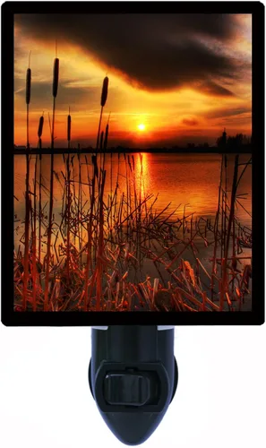 Bullrush Puesta de sol Luz Nocturna – Luz LED de Noche