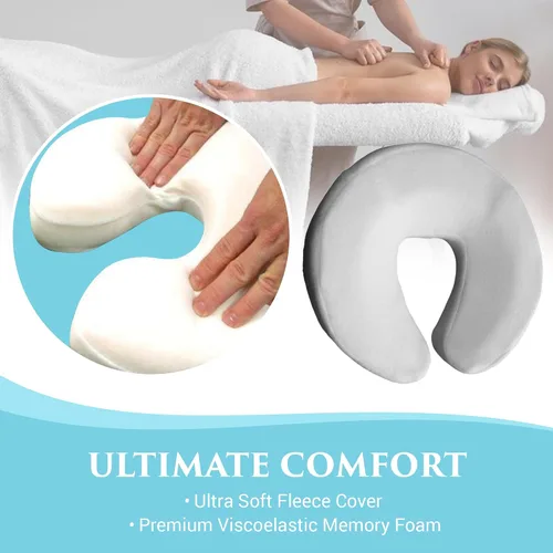 Miniatura 2 de NRG Mesa de masaje de espuma viscoelástica con funda de forro polar ultrasuave, almohadilla de almohada para reposacabezas que elimina los puntos