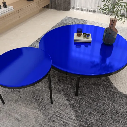 Miniatura 2 de Decotalk Adhesivo de espejo azul para manualidades de 12 x 400 pulgadas, hoja de espejo adhesiva para manualidades, hojas de espejo azul, papel