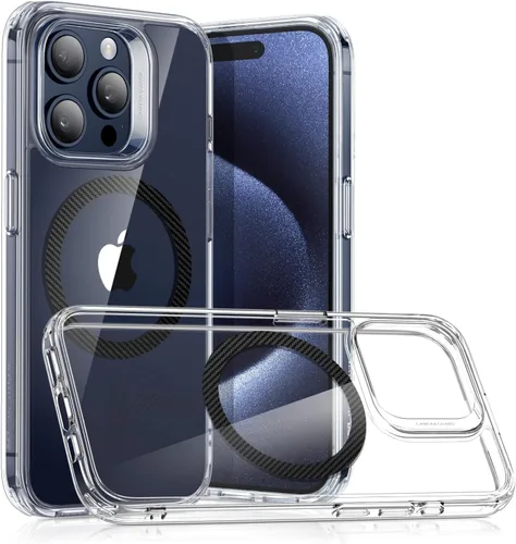 Miniatura 33 de ESR Funda para iPhone 15 Plus, compatible con MagSafe, protección de grado militar, resistente al amarillamiento, parte trasera resistente a