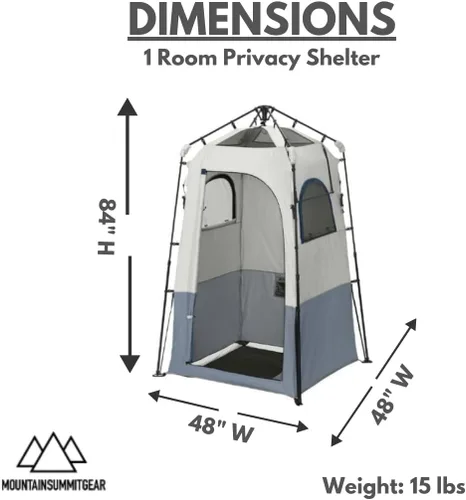 Miniatura 4 de Caddis Refugio rápido de privacidad de 1/2 habitaciones, ducha de campamento y tienda de campaña portátil para inodoro, tiendas de campaña
