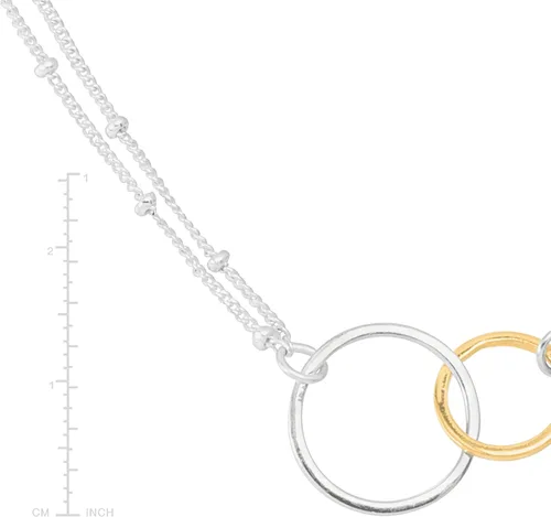 Miniatura 5 de Silpada Pagosa - Collar de eslabones circulares en plata de ley y chapado en oro de 14 quilates