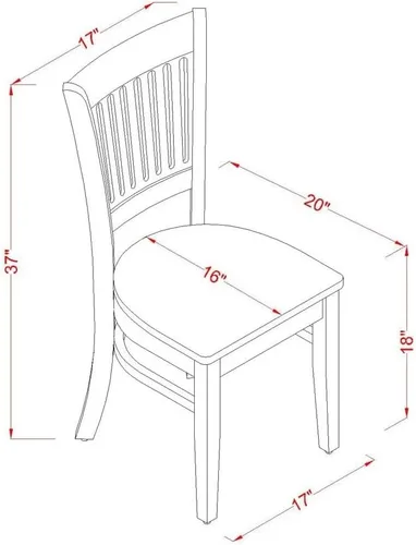 Miniatura 13 de East West Furniture AMVA3-LWH-W - Juego de mesa de cocina de 3 piezas para espacios pequeños contiene una mesa de comedor redonda con pedestal y 2