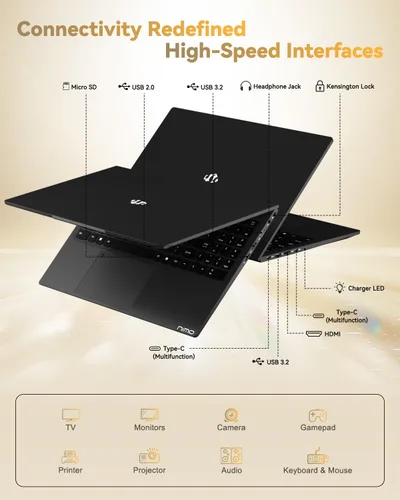 Miniatura 16 de NIMO Computadora portátil IPS FHD de 15.6 pulgadas, 8 núcleos AMD Ryzen 7 Pro 6850U 32 GB RAM 1 TB SSD (Beat i7-1360P hasta 4.7 GHz) Radeon 680M Azul