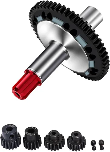 RCAWD 57T Engranaje Espuela 0.8Mod Zapatilla Set 15t 17t Piñón Engranaje para Arrma 1/10 Granito Senton Big Rock 3s blx 550 Mega Kraton Outcast 4s