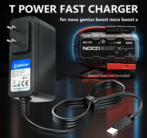 Miniatura 2 de T POWER Cargador de 14 V y 16 V para NOCO Boost X GBX45 GBX55 GBX75 GBX155 GB250 GB251 GB500 GB70 GB150 Genius Boost UltraSafe Portable Lithium Jump
