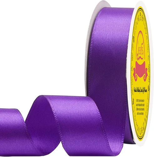 Miniatura 240 de Cinta de satén blanca antigua de doble cara de 1-1/2 pulgadas x 50 yardas, cinta de poliéster para envolver regalos, día de San Valentín, bodas