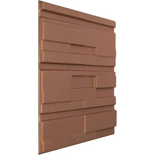 Miniatura 2 de Ekena Millwork 19 5/8 pulgadas de ancho x 19 5/8 pulgadas de alto, ladrillo desplazado EnduraWall decorativo 3D, cobre envejecido