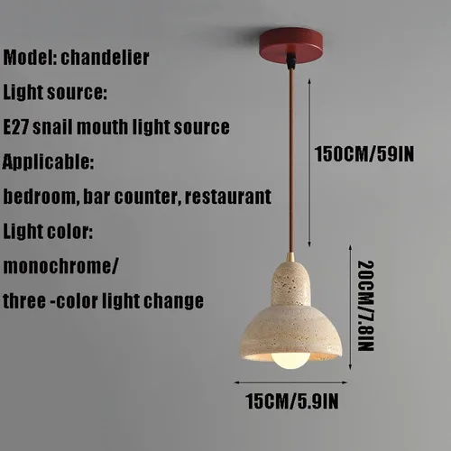 Miniatura 2 de Lámpara colgante nórdica 5.9 in 1 luz mini lámpara de techo ahorro de energía Lámpara colgante de piedra de cueva amarilla natural Iluminación