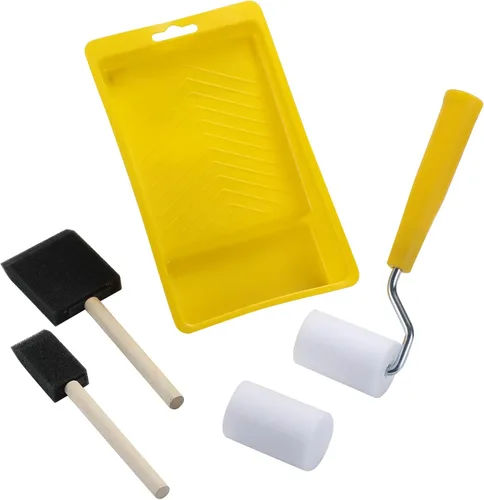 Rodillo de pintura, pinceles de esponja, repuesto de espuma de alta densidad de 2 pulgadas, kit de rodillo de pintura de acabado pequeño y fino para
