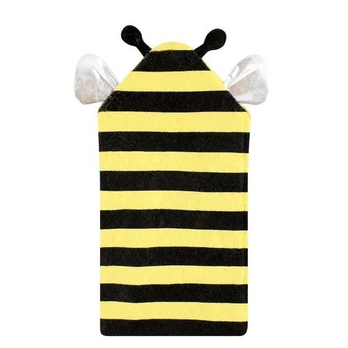 Miniatura 3 de Hudson Baby Toalla unisex de algodón con capucha con cara de animal para bebé, abeja amarilla, talla única Amarillo Bee