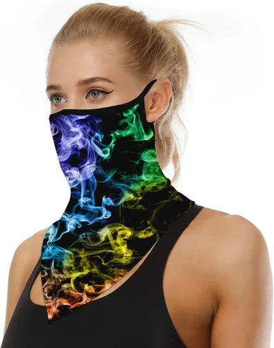 Miniatura 15 de YAYOUREL Polaina para el cuello, bandanas para hombres y mujeres, cubierta de bufanda para la cara con rayos UV, con agujero para las orejas