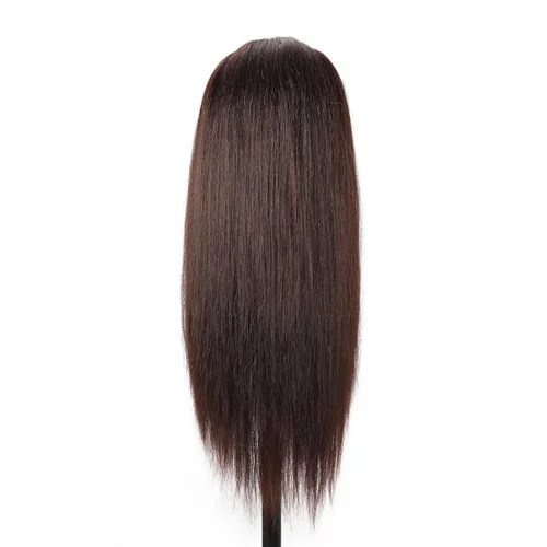 Miniatura 3 de Stancia Cabeza de maniquí para entrenamiento de cosmetología y suministros de estilista, cabeza de maniquí con 80% de cabello humano, cabeza