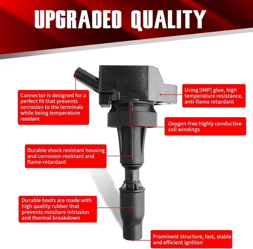 Miniatura 2 de Juego de 4 bobinas de encendido UF764 GN10730 compatibles con Hyundai Sonata Santa Fe Tucson Kia Optima Sorento Sportage 2.0L 2.4L L4 - Reemplaza