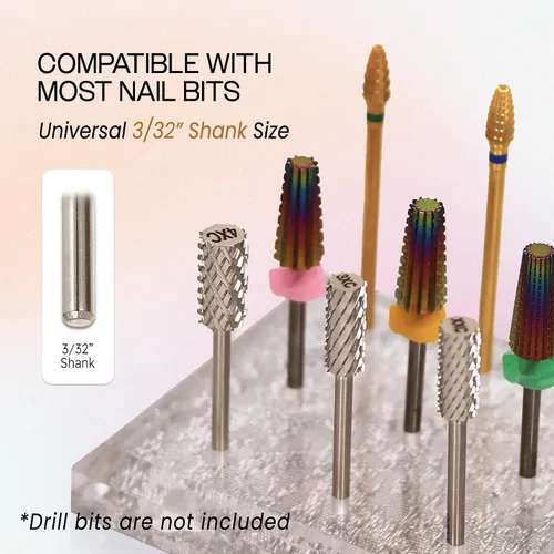 Miniatura 5 de PANA - Soporte para brocas de uñas, organizador de exhibición, a prueba de polvo, caja de almacenamiento, herramientas para uso doméstico o sala