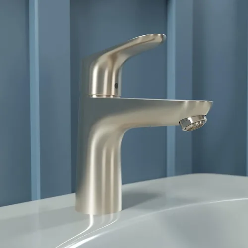 Miniatura 2 de hansgrohe Focus Modern Upgrade Easy Clean 1-Manija 1 de 7 Pulgadas de Altura Grifo de Lavabo de Baño en Níquel Cepillado, 04371820 cepillado níquel