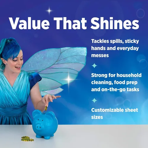 Miniatura 6 de Toallas de papel Sparkle, tamaño a elección, 24 rollos dobles (total de 2,640 hojas) - Toallas resistentes de 2 capas para limpieza de cocina