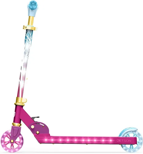 Miniatura 4 de Jetson Character Kids Kick Scooter, luces LED en vástago y ruedas iluminadas, marco ligero, manubrio ajustable en altura, sistema de inclinación