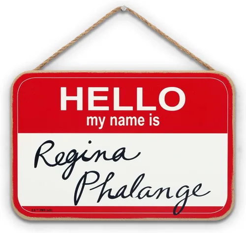 Friends The TV Series Regina Phalange - Decoración colgante de pared de madera - Cartel divertido de amigos - Gran idea de regalo Rojo