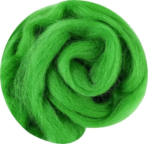 Miniatura 98 de 24 tipos de lana rosa, 4.23 oz (120 g), adecuado para fieltro húmedo y fieltro de aguja de telas hiladas de lana. Un paquete de prueba está Tonos