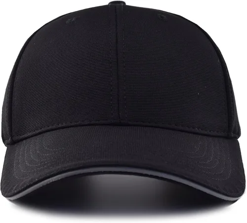 Miniatura 2 de TSSGBL Gorras de béisbol de alta calidad con estructura lisa ajustable de moda en blanco con ala de sándwich reflectante, Medium-X-Large