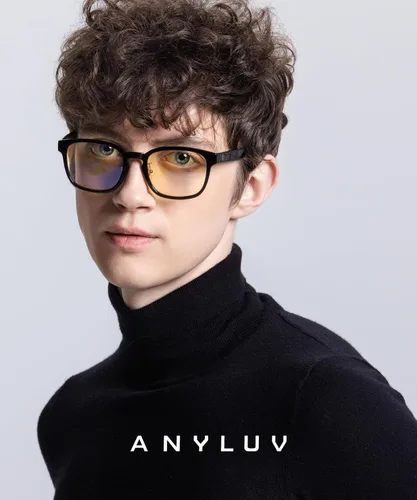 Miniatura 2 de ANYLUV Gafas de luz azul para hombres y mujeres, gafas de juegos de computadora, antifatiga ocular, ligeras, con bloqueo de luz azul