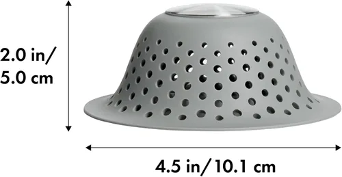 Miniatura 3 de OXO Good Grips Protector de Drenaje de Silicona para Desagües Emergentes y Regulares, Gris, Talla Única y Good Grips Protector de Drenaje de Ducha