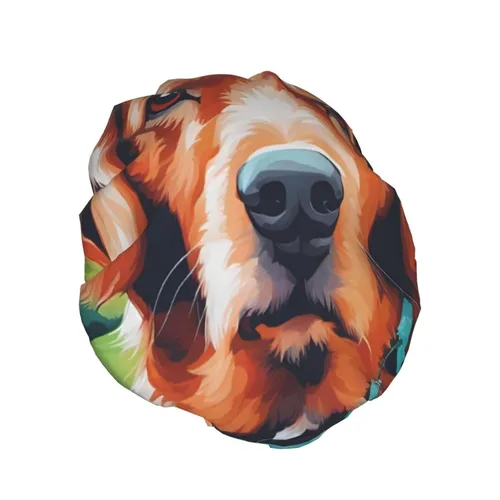 Miniatura 2 de A Cute Dog Reusable Double Layer Waterproof Shower Cap With Elastic Cord For Home Cleaning Facial Care Shower