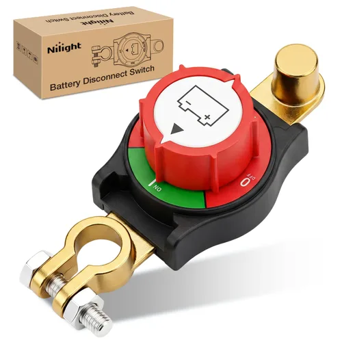 Miniatura 17 de Nilight Battery Disconnect Switch with Waterproof Key and Cover 12V 24V On Off Battery Master Isolator Cut Off Power Kill Switch for Car Marine Boat