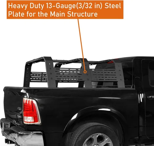 Miniatura 6 de Hooke Road Estante de Cama Overland de 18.8" de Alto para Camiones de Tamaño Completo Sin Rieles de Cama - Compatible con Ford F-150 y Raptor, Dodge