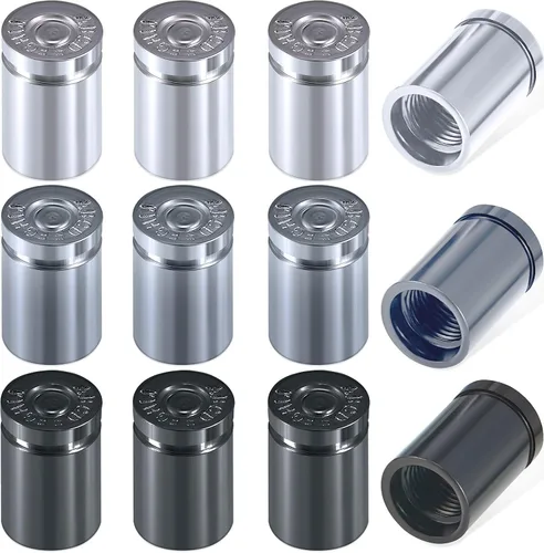 Frienda Tapones de válvula de neumático, 12 unidades, aleación de aluminio, tapones de válvula de aire para vehículos, camiones, bicicletas,