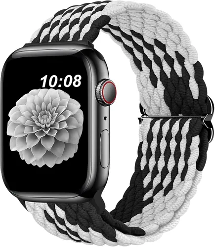 Miniatura 14 de Compatible con la Correa de Apple Watch 38mm 40mm 41mm 42mm 44mm 45mm 46mm 49mm para Mujeres y Hombres, Correa de Apple Watch Elástica y Trenzada