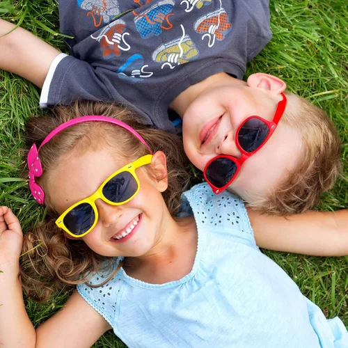 Miniatura 5 de MIAHART Gafas de sol de fiesta para niños, gafas de colores neón a granel para verano, playa, piscina, fiesta, carnaval, premios de fiesta