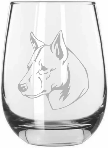 Miniatura 314 de Sakhalin Husky Dog - Copa de vino grabada personalizada de 15.25 onzas sin tallo