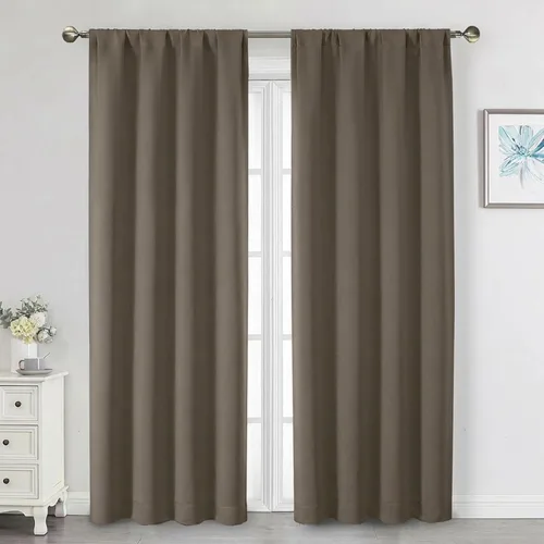 Miniatura 239 de Cortinas opacas para dormitorio, sala de estar, juego de 2 paneles de 54 pulgadas de largo, cortinas de oscurecimiento de habitación con aislamiento