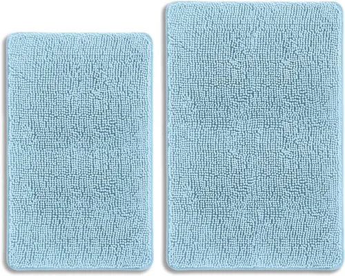 Miniatura 633 de Alfombra de baño pequeña de 12 x 18 pulgadas, lavable y absorbente, antideslizante, alfombra de baño de felpilla gruesa y suave para baño, ducha