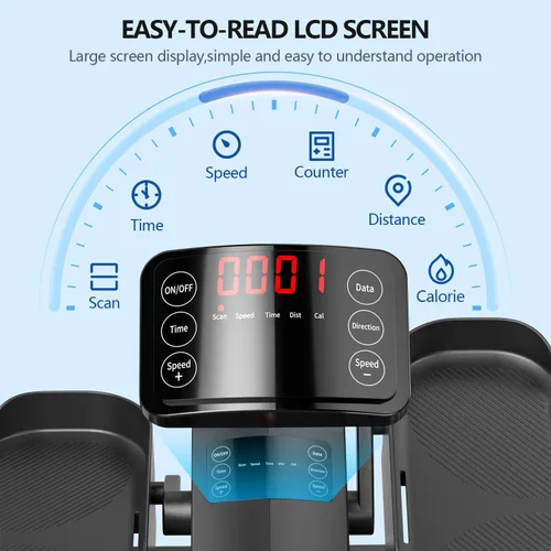 Miniatura 6 de Under Desk Elliptical Machine for Senior Mini Elliptical Leg Exerciser with Remote Quiet Portable Electric Seated Foot Pedal Exerciser for Home