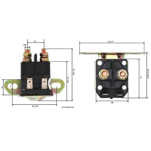 Miniatura 2 de YIXIN Solenoide de arranque GY22476 apto para John Deere 102 105 107 L100 L105 L108 LA100 LA105 LA110 LA115 LT150 LT155 LT160 EZ ZTrak Z225 Z345