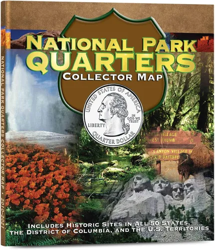 Miniatura 16 de Whitman Tablero Compacto para Coleccionista de Monedas - Mapa de Monedas de Estados Unidos, Serie de Cuartos de Moneda de 1999 – 2009 incluyendo DC