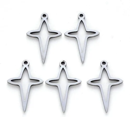 Miniatura 10 de Craftdady Colgantes de eslabones de conector de acero inoxidable, colgantes de mariposa con marco de metal, adornos colgantes para hacer joyas