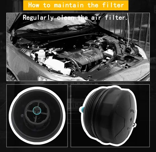 Miniatura 5 de Tapa de la carcasa del filtro de aceite 11427525334 compatible con BMW 323I 525I 128I 325XI 328XI 330XI 335XI 525XI 528XI 530XI 535XI 740LI X3 X5 X6
