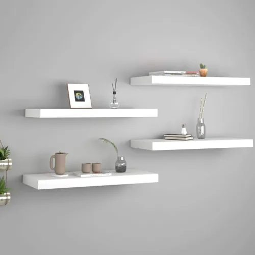 Miniatura 62 de Estantes flotantes de pared, juego de 4 estantes decorativos para montar en la pared, estante colgante con soportes invisibles para decoración