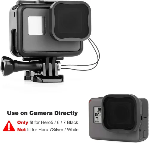 Miniatura 2 de GEPULY 4-Pack Filtro CPL ND para Lente de Cámara ND8 ND16 ND32 - Kit de Filtros de Densidad Neutra y Polarizante para Hero 5/Hero 6/Hero 7 Negro
