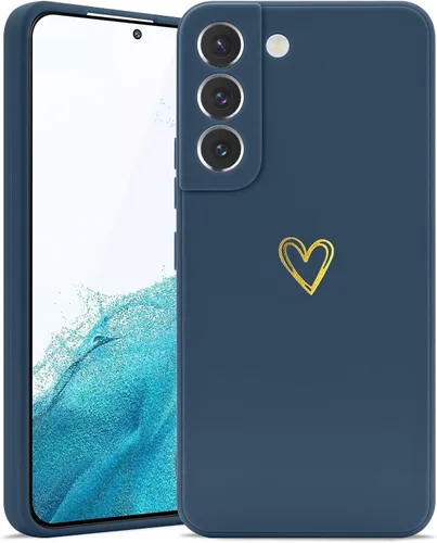 Miniatura 10 de Wirvyuer Funda para Samsung Galaxy S22, bonita funda delgada a prueba de golpes con soporte de carga inalámbrica y protección, verde