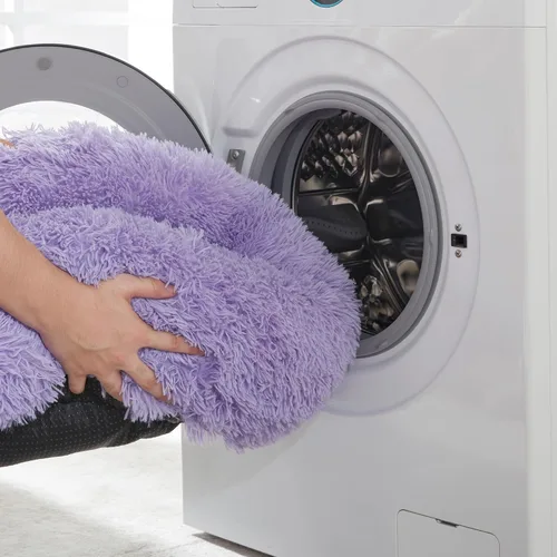 Miniatura 79 de WESTERN HOME WH Cama calmante para perros y gatos, dona acogedora anti-ansiedad, cama redonda cálida y acogedora de piel sintética, suave y azul