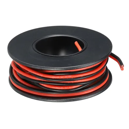 Miniatura 14 de MECCANIXITY Alambre de calibre 14, 2 conductores, alambre de silicona paralelo de 14 AWG, alambre trenzado de alambre de cobre estañado, carrete