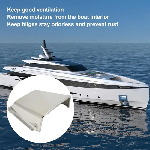 Miniatura 3 de Ventilador de concha marina, cubierta de ventilación de cubierta de ventilación de barco de acero inoxidable con base de nailon para barcos yates