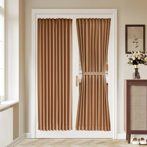 Miniatura 98 de Vatge - Cortinas autoadhesivas para puerta francesa, tratamiento de ventana con filtro de luz sin varillas ni perforaciones para puertas de cristal