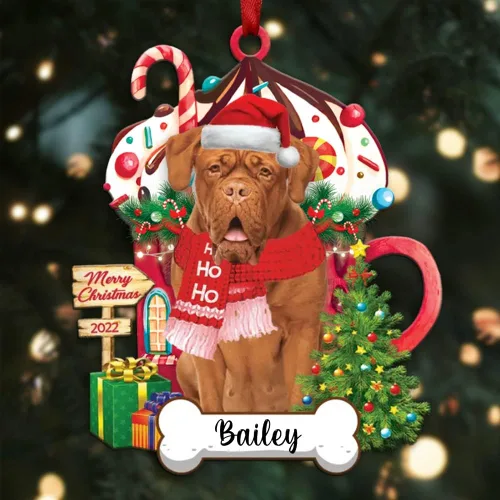 Miniatura 88 de Amantes de los perros de Navidad – Navidad de perros disponibles para muchos perros Shi Tzu – Adorno con forma personalizada, adorno de Navidad