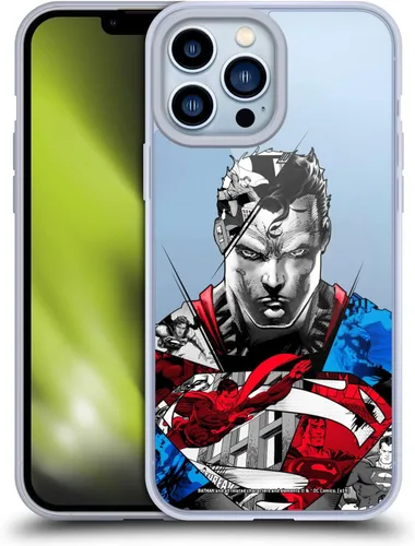 Head Case Designs Funda de gel suave con licencia oficial de Superman DC Comics Collage 80th Anniversary compatible con Apple iPhone 13 Pro Max
